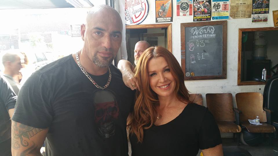 9/8/2015 Here i am with Poppy Montgomery on set of A&E Unforgettable
