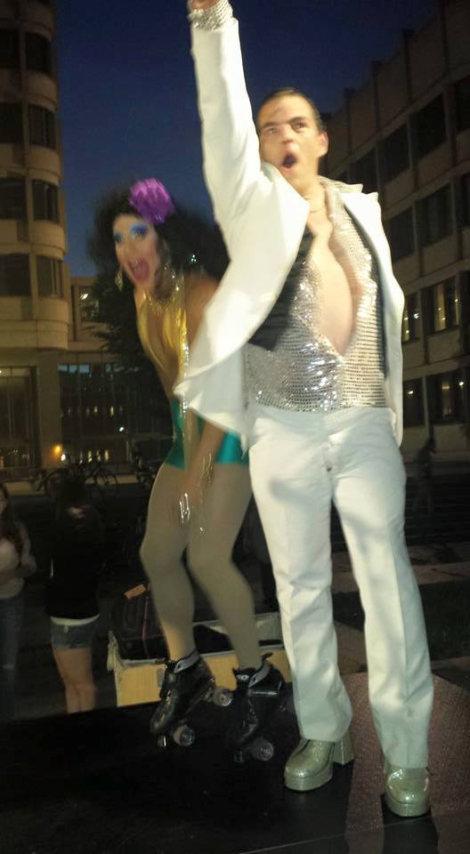 me doing a disco show boston city hall plazza 2015