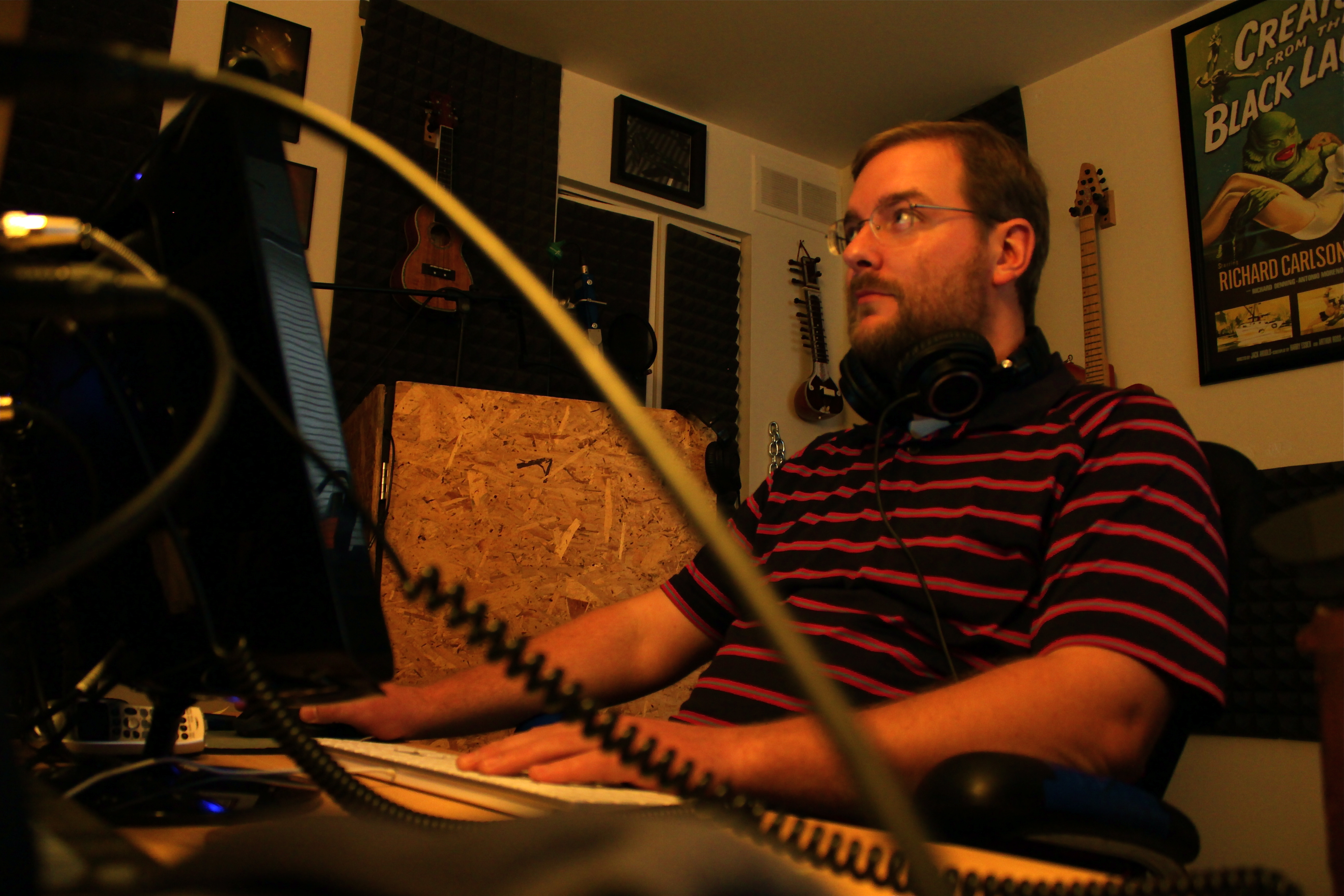 Sound Designing Zombie Apocalypse: Redemption in my home studio (March 2011).
