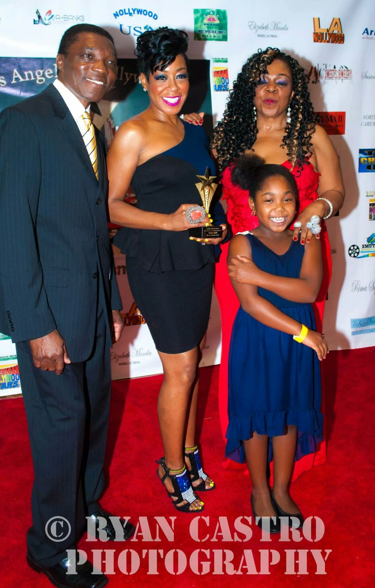 Jessica Mikayla Adams alongside Tichina Arnold at the Nhollywood Film Awards 2014