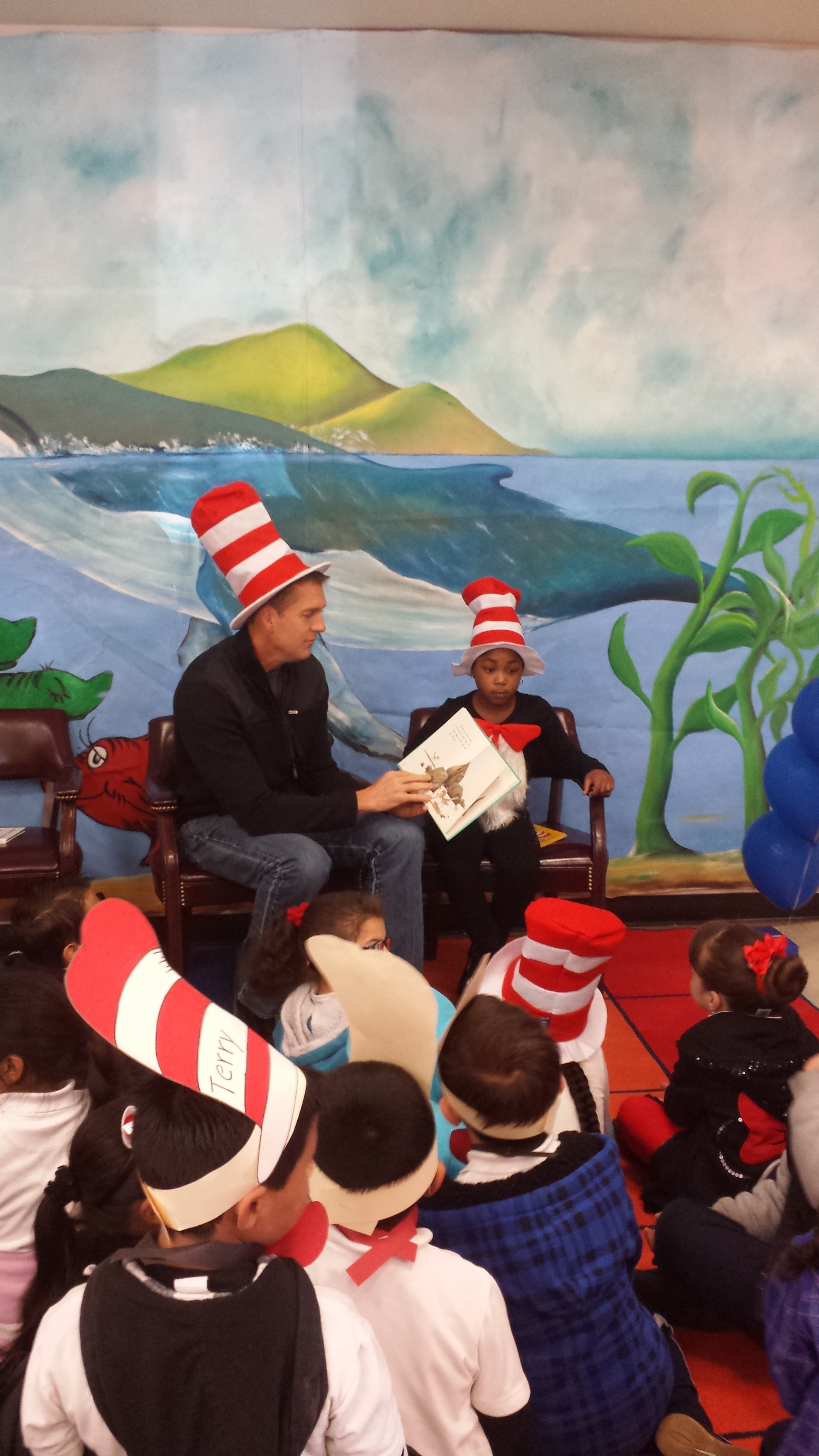 Jessica Mikayla Adams partnered with Regan Burns from Dog With The Blog for Read Across America at CUSD