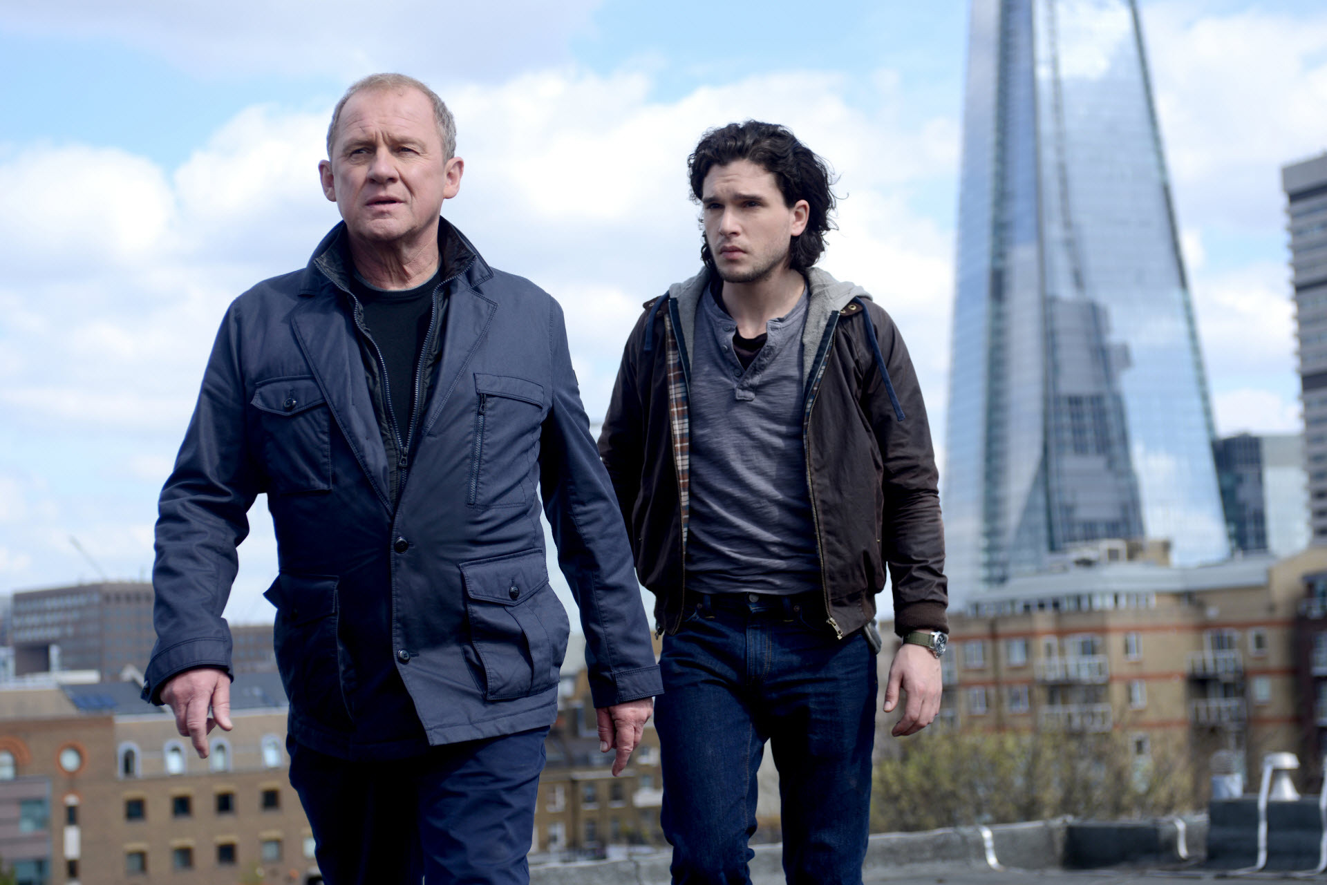Still of Peter Firth and Kit Harington in Spooks: The Greater Good (2015)
