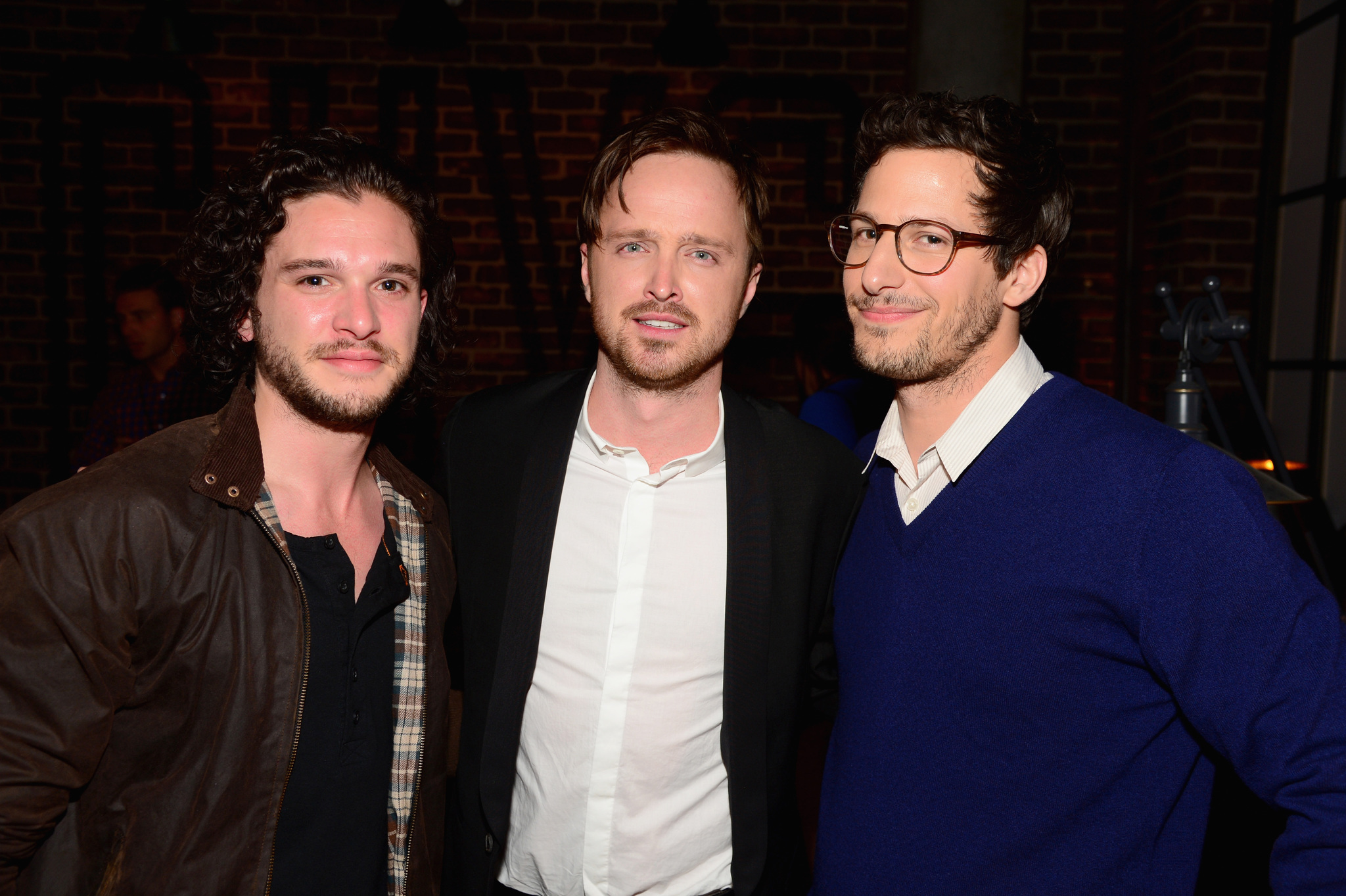 Aaron Paul, Andy Samberg and Kit Harington at event of 7 Days in Hell (2015)