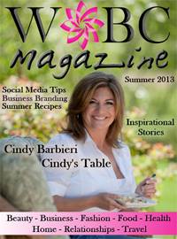 Cindy on the cover of WOBC Magazine September 2013