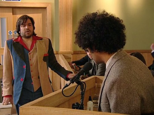 Still of Matt Berry and Richard Ayoade in The IT Crowd (2006)