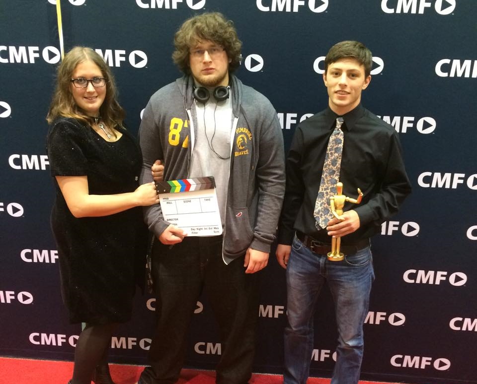 Campus Movie Festival red carpet event at University of North Carolina- Pembroke. Cole David Murray with best Actor Award in Tantibus (2014).