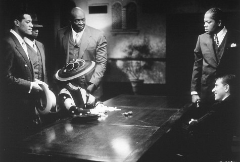 Still of Laurence Fishburne, Tim Roth, Cicely Tyson, Eddie Bo Smith Jr., J.W. Smith and Clarence Williams III in Hoodlum (1997)