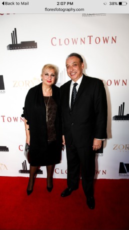 Clowntown Premiere /with my wife.