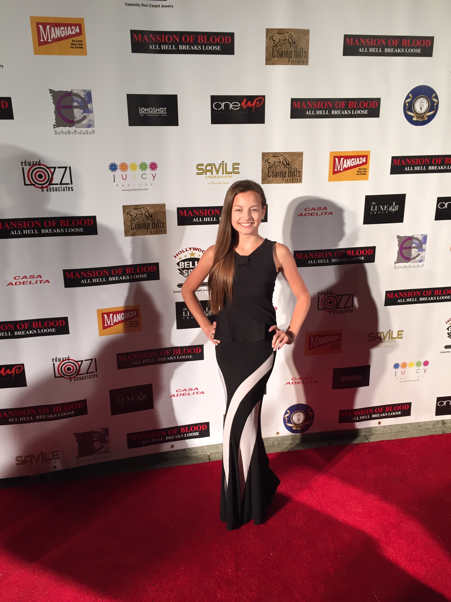 Madison Mae on the red carpet for the premiere of Mansion of Blood.