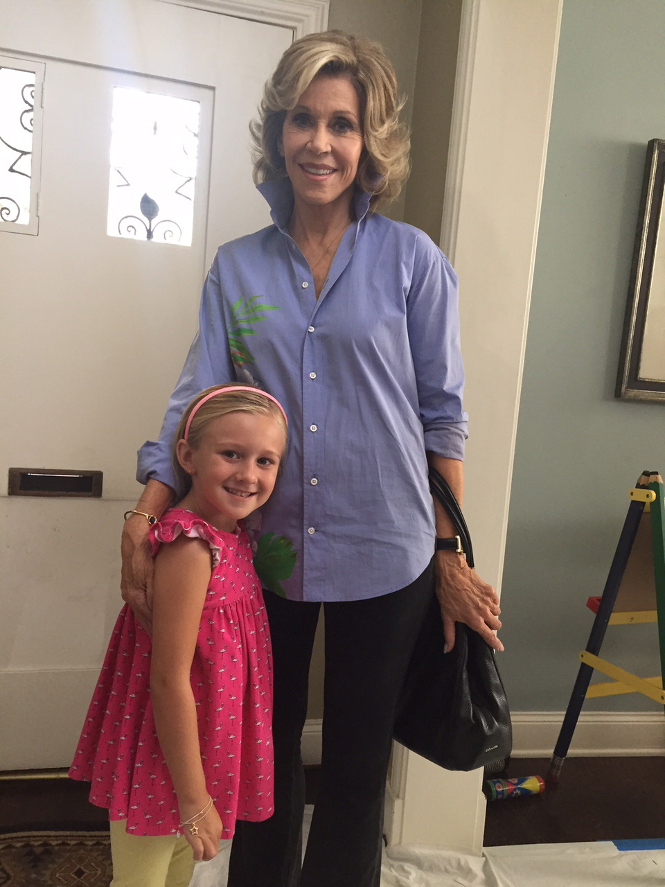 Willa and Jane Fonda at Grace and Frankie