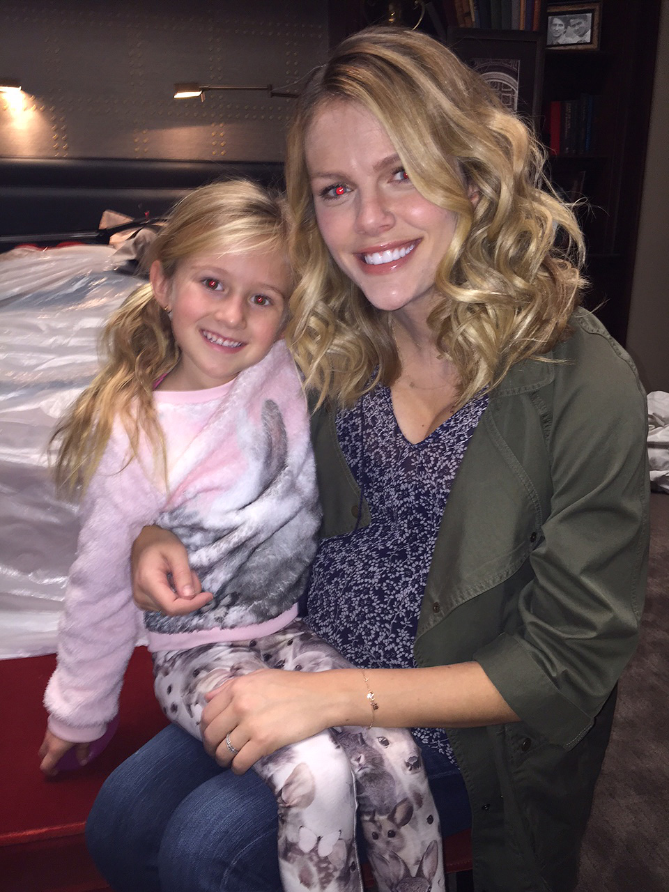 Willa with Brooklyn Decker on set at Grace and Frankie