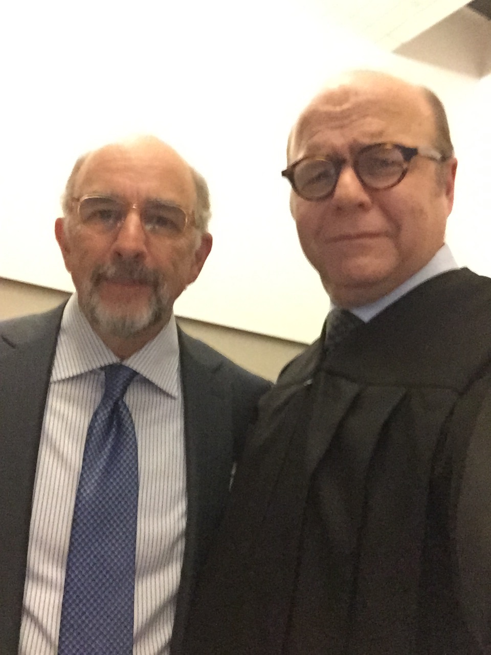Extraordinary actor Richard Schiff and I on the set of The Affair