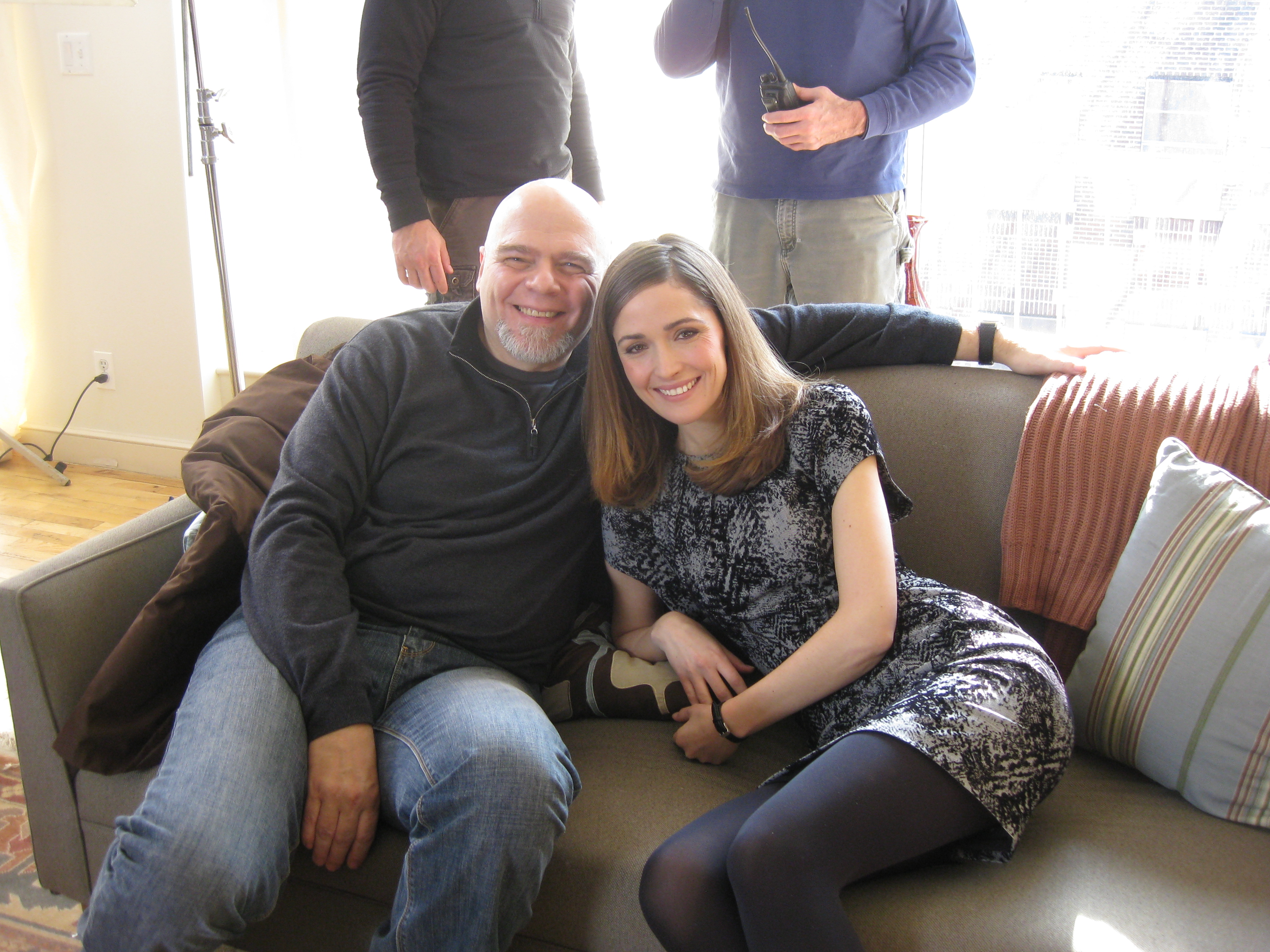 With Rose Byrne on the set of Damages