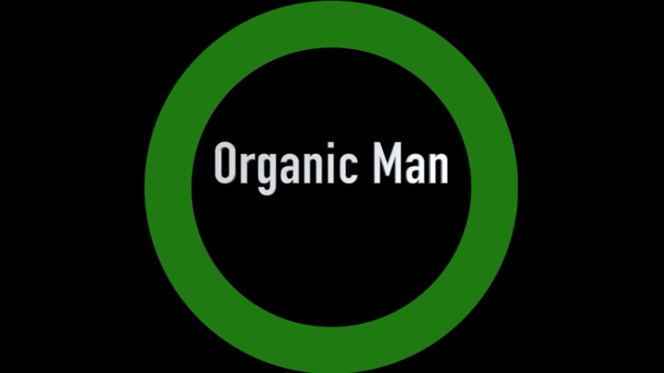 Logo for superhero Organic Man.