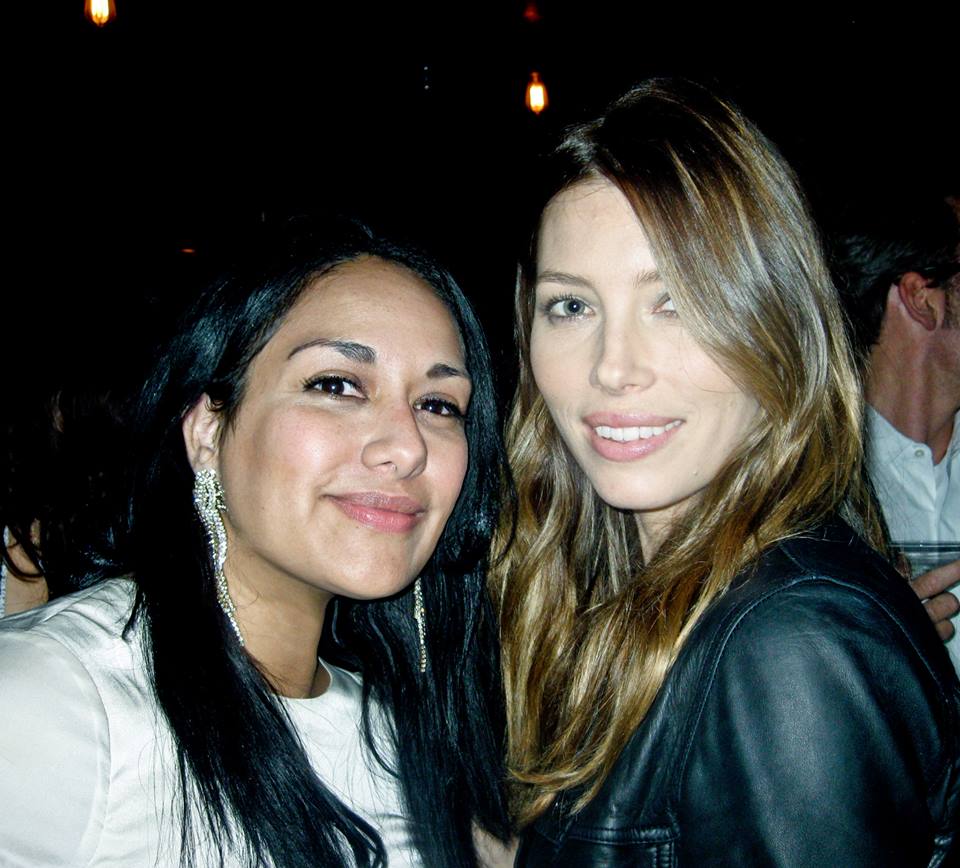 Claudia Castillo & Jessica Biel at the Premier of The Truth About Emanuel