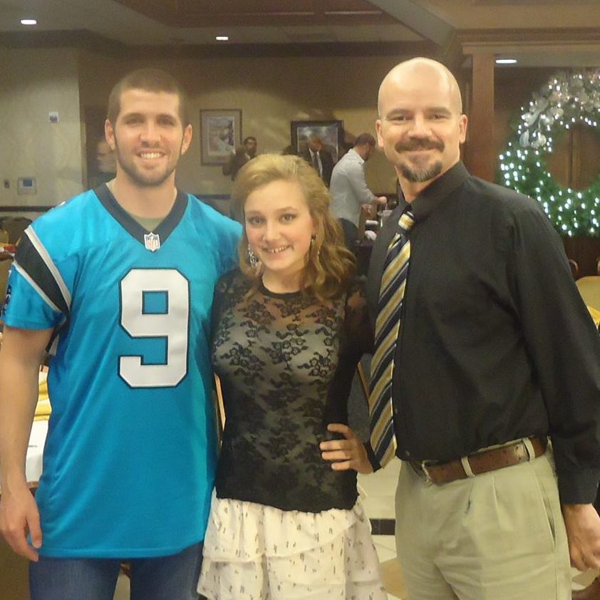 From Thanksgiving in 2014. With Renata Anger and Graham Gano.