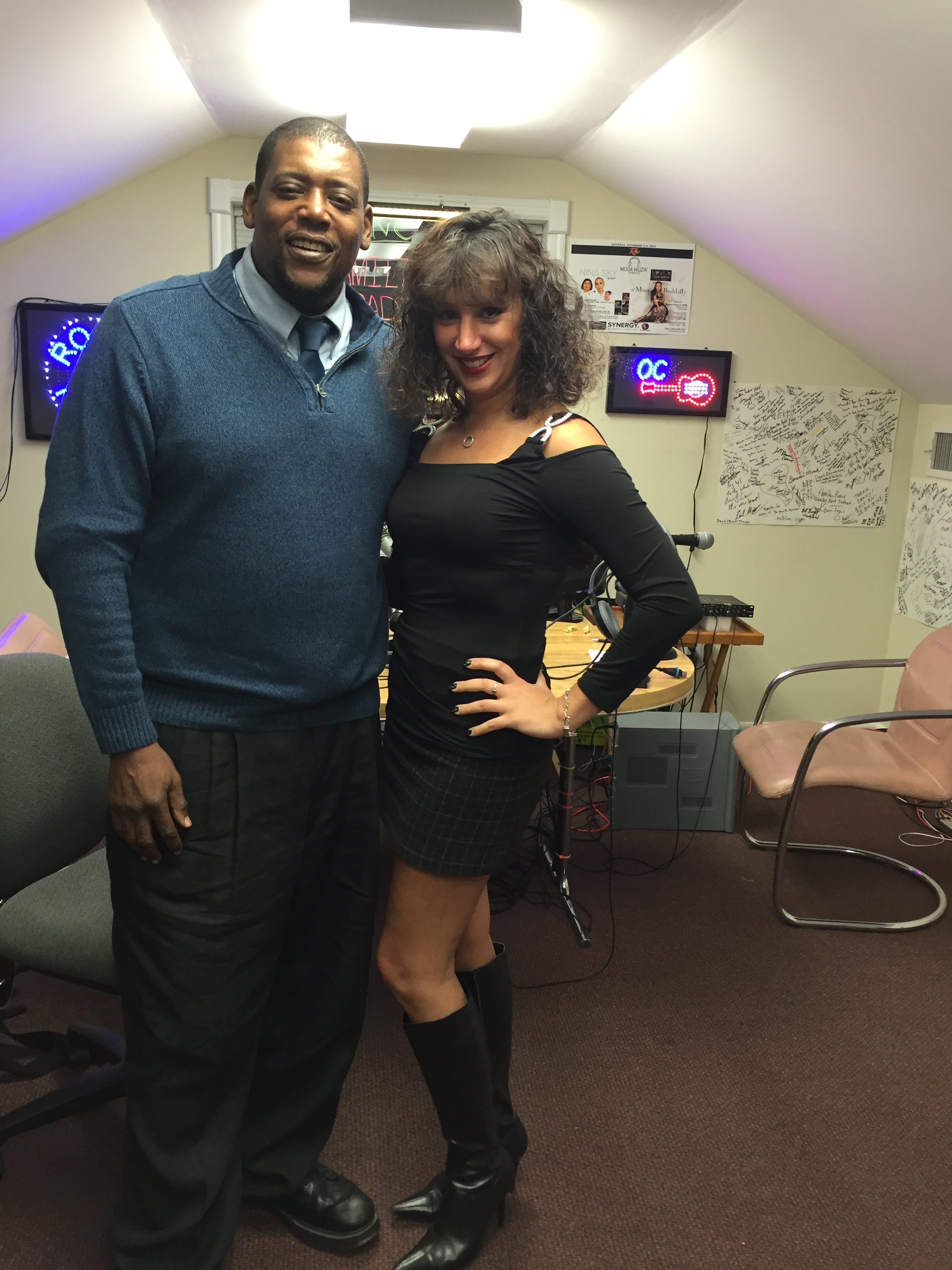 Musician Nick Clemons with Laura Madsen