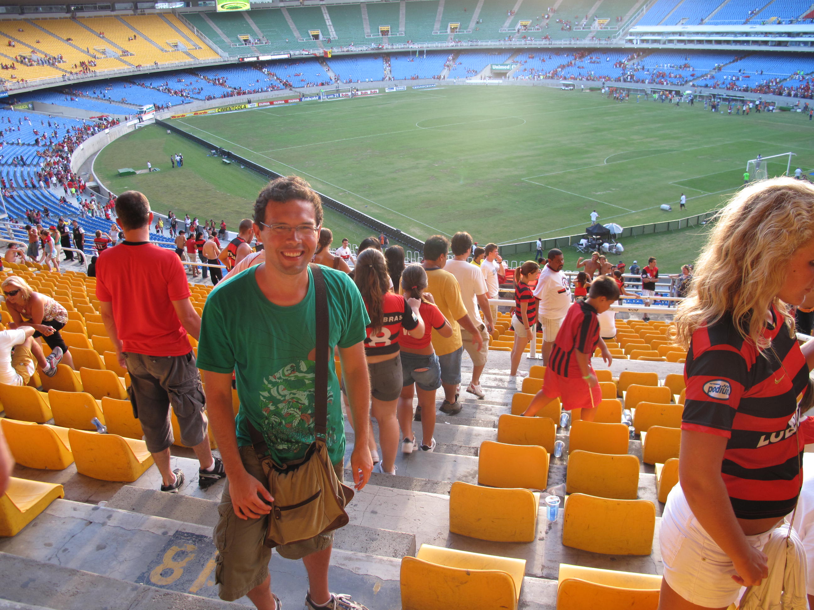 This is picture of me in Brasil in the Maracanã Stadium.