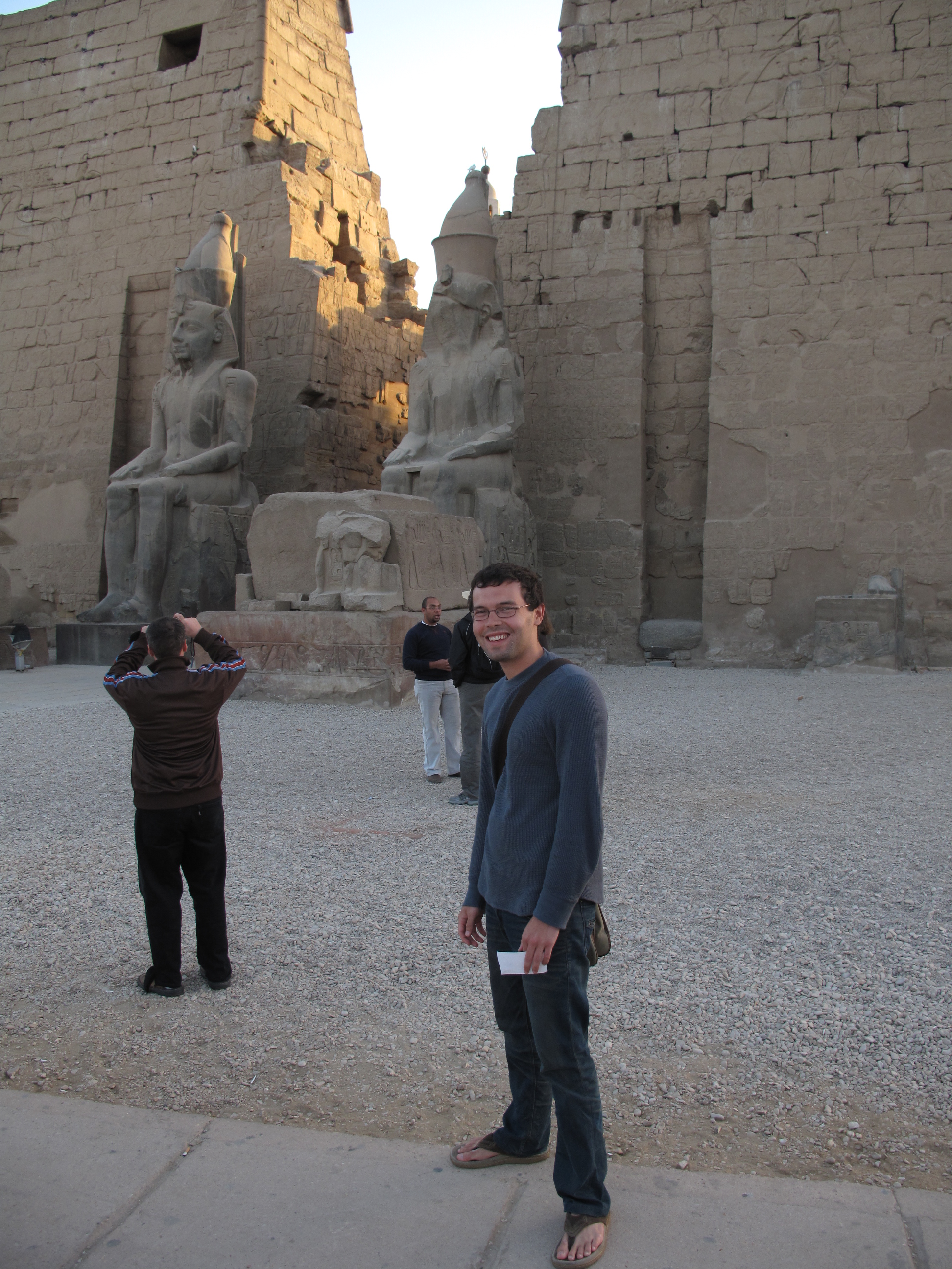 This is a picture of me in Egypt outside a temple.