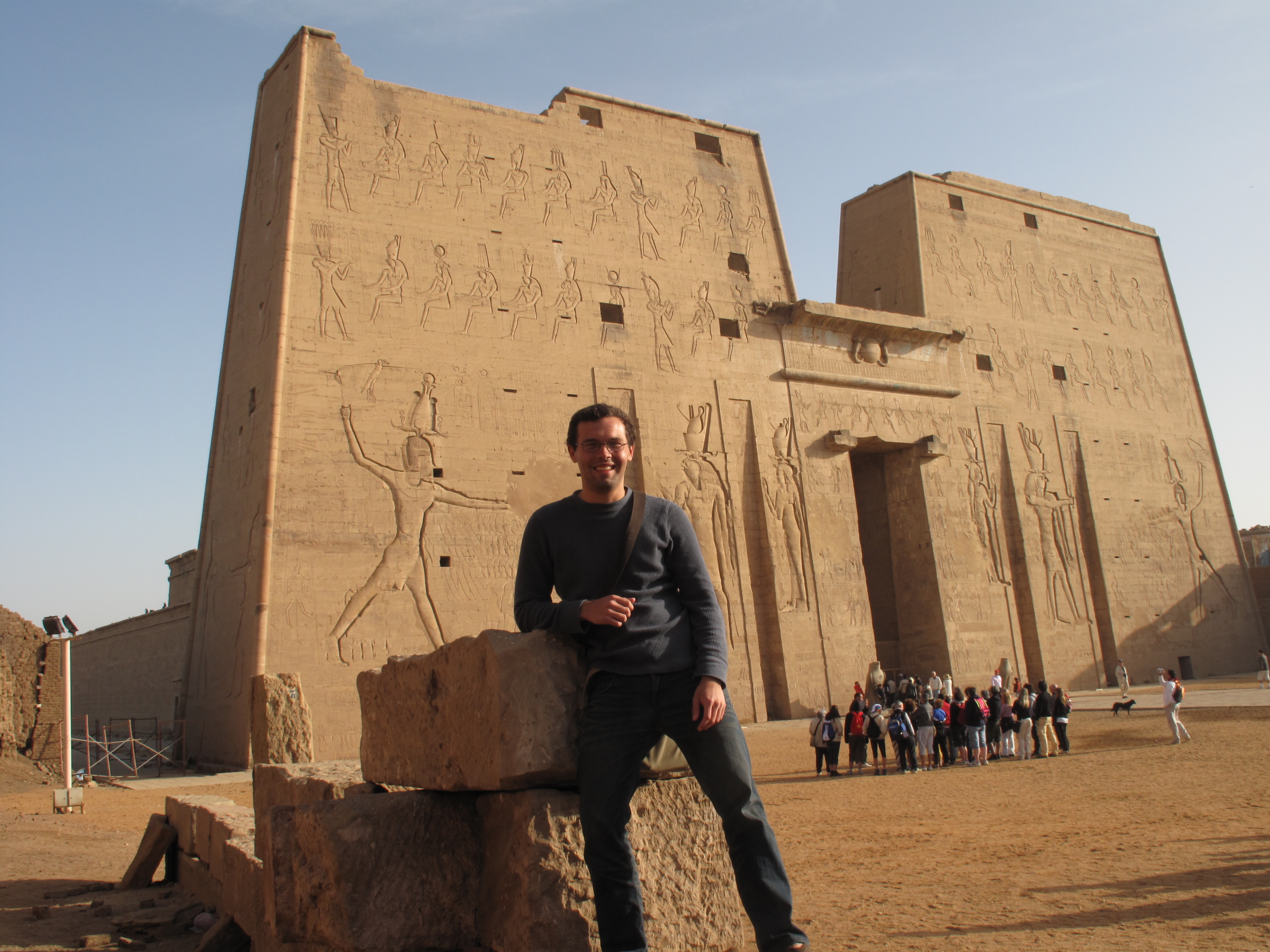 This is a picture of me outside another temple in Egypt.