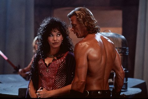 Still of Lesley-Anne Down and Marc Singer in Beastmaster III: The Eye of Braxus (1996)