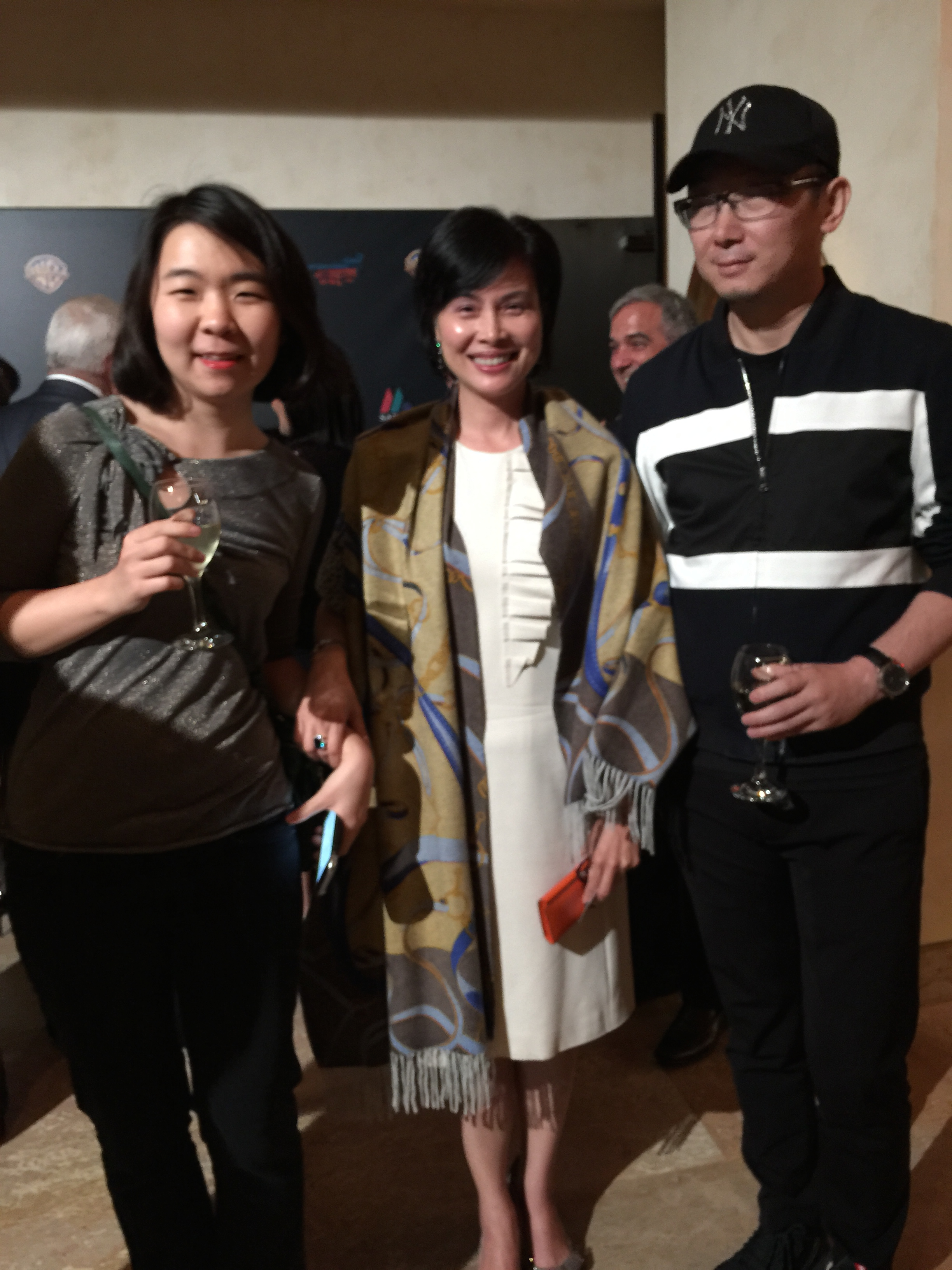Angel Chen with director Chuan Lu at 2015 US China Co-Production Film Summit.