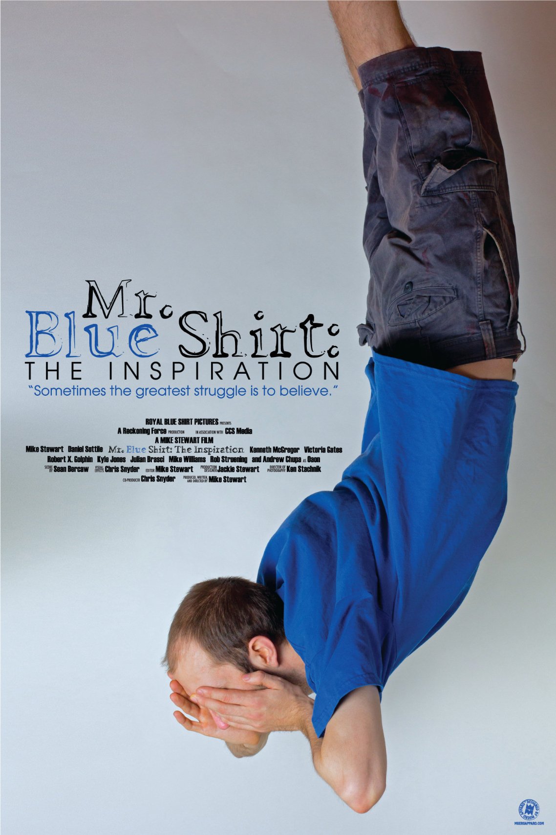 This is director Mike Stewart in Mr. Blue Shirt: The Inspiration