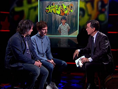 Still of Stephen Colbert, Jeff Tweedy and Spencer Tweedy in The Colbert Report (2005)