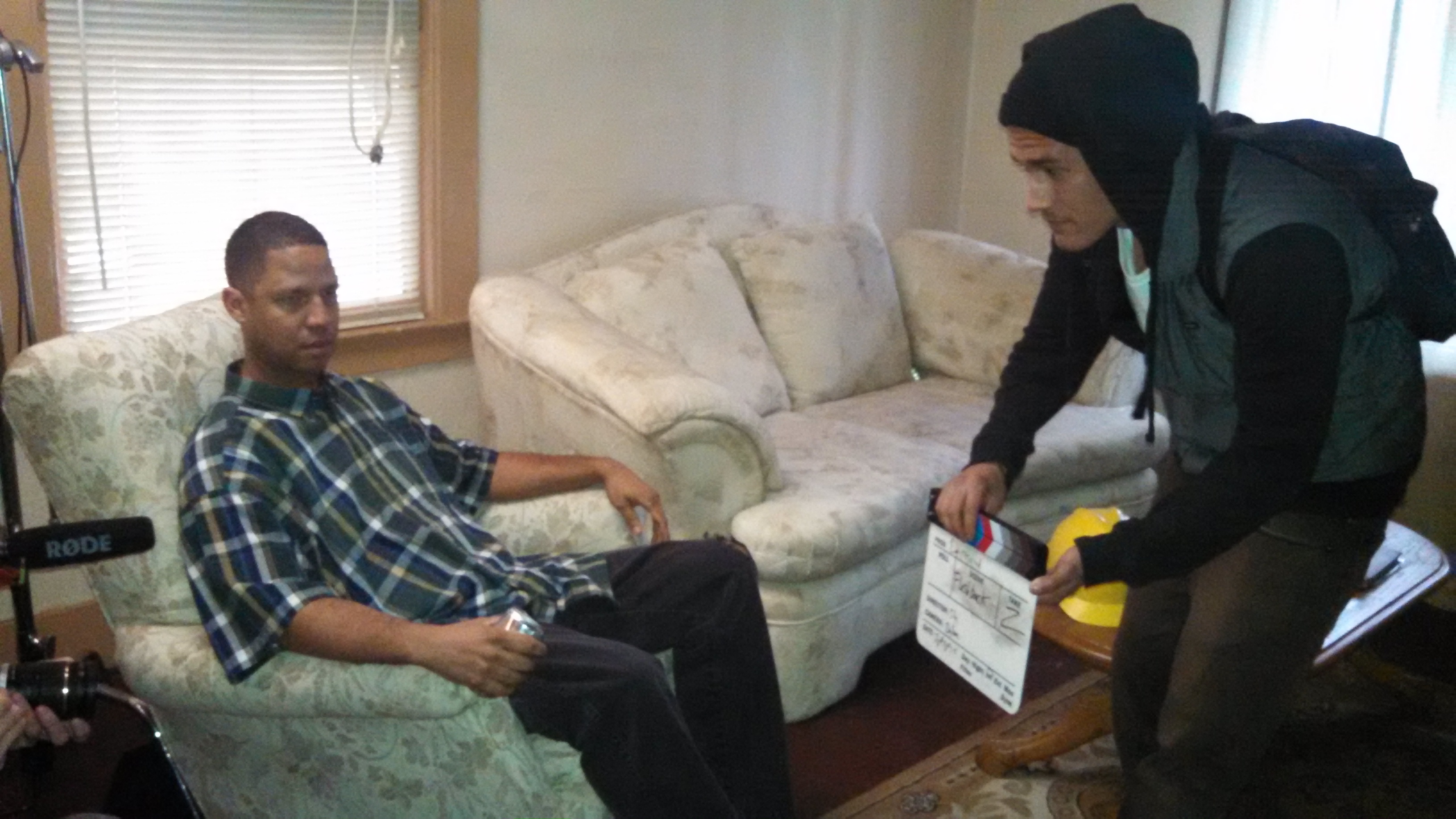 On the set of Depraved directed by Sylvestre Espinoza