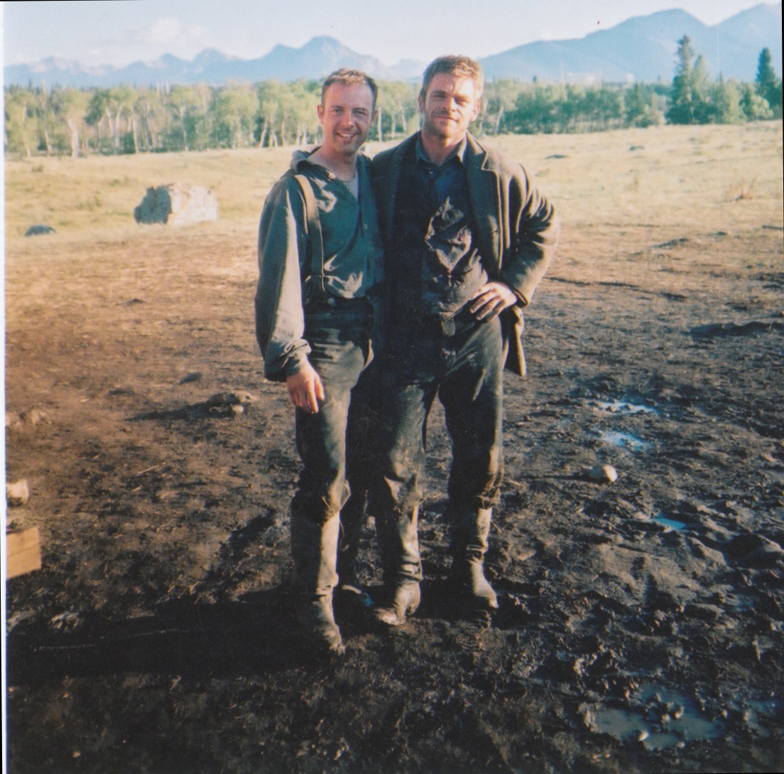 Douglas Vermeeren and Ian Tracy on the set of Open Range