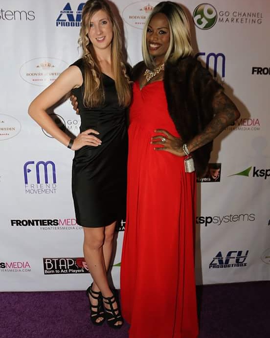 Audrey Hendricks and Ashlee at the 2nd Annual Stardust Soiree Purple Carpet Event in Beverly Hills California