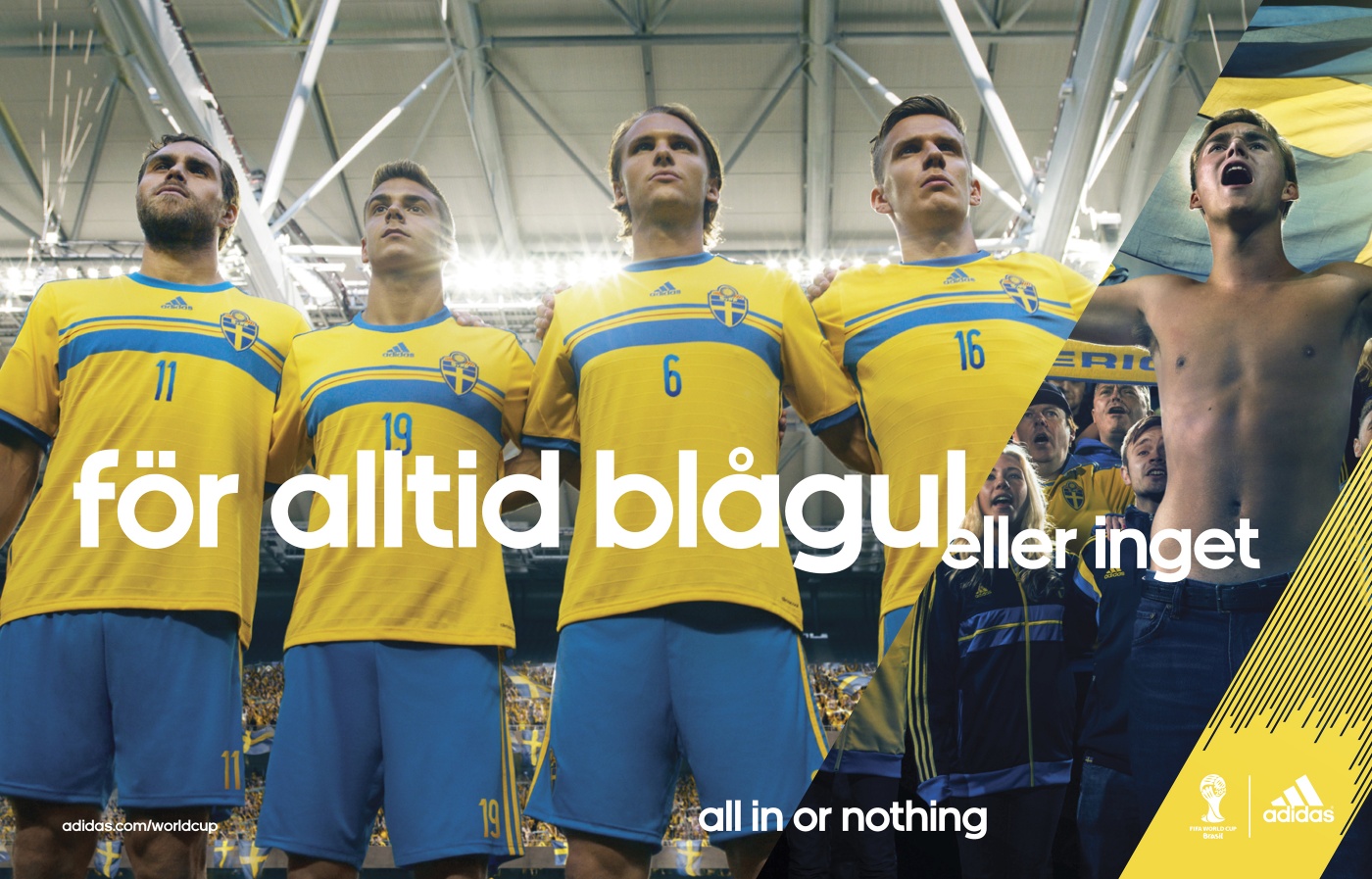 Dean Sills as a Swedish football fan - Commercial print for Adidas in Sweden