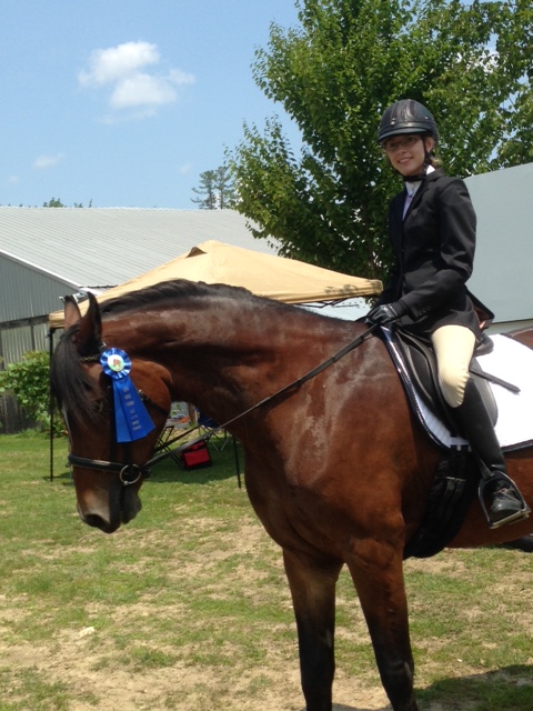 Kenzington and I at our first horse show- Grand Champ of the Day in Green Horse division