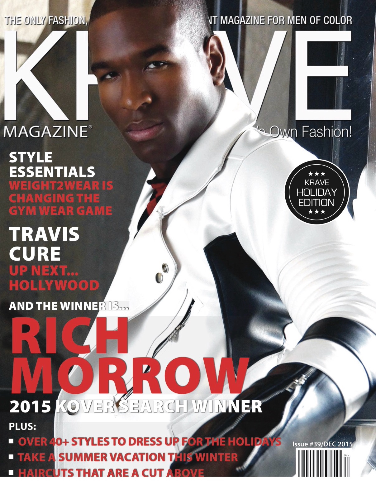 Rich Morrow on the Cover of KRAVE Magazine 2015 Holiday Issue.