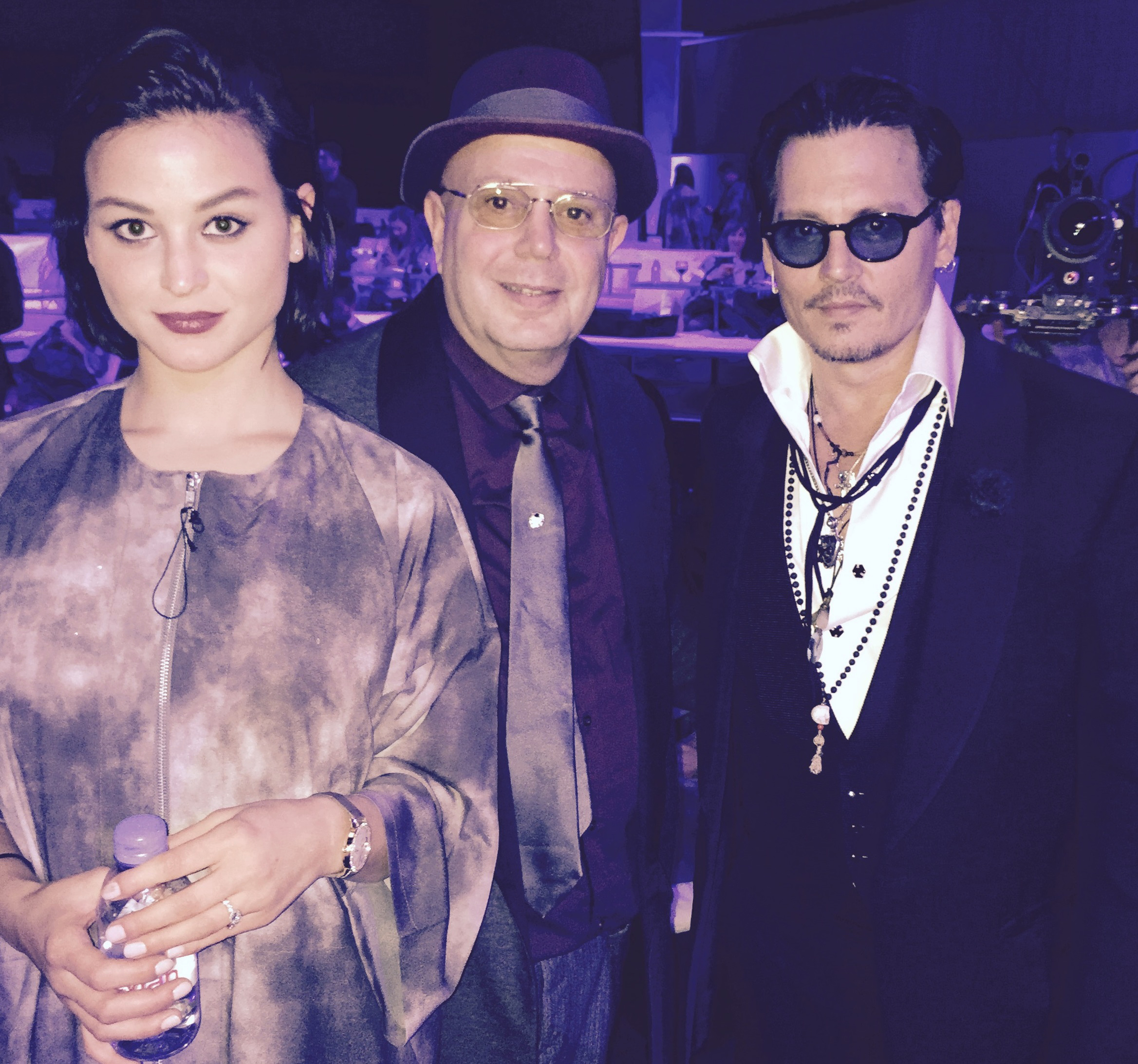Sara Von Kienegger with Johnny Depp and Edward Bass
