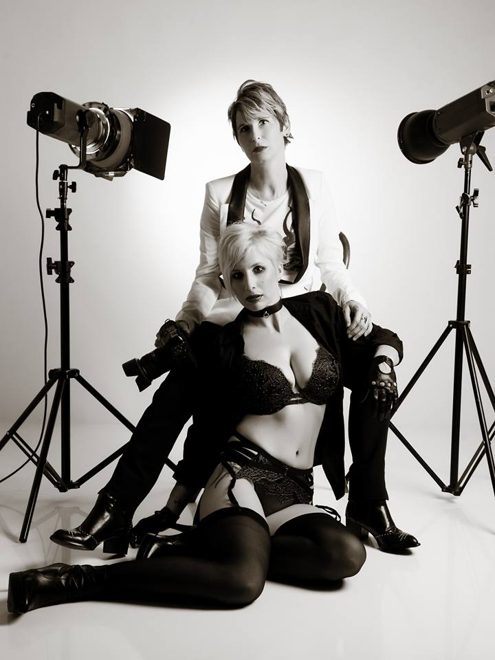 Film Director Lisa Wilshere-Cumming poses for magazine feature with Actress/Fiance Tina Opitz October 2015 at Valley Photography.