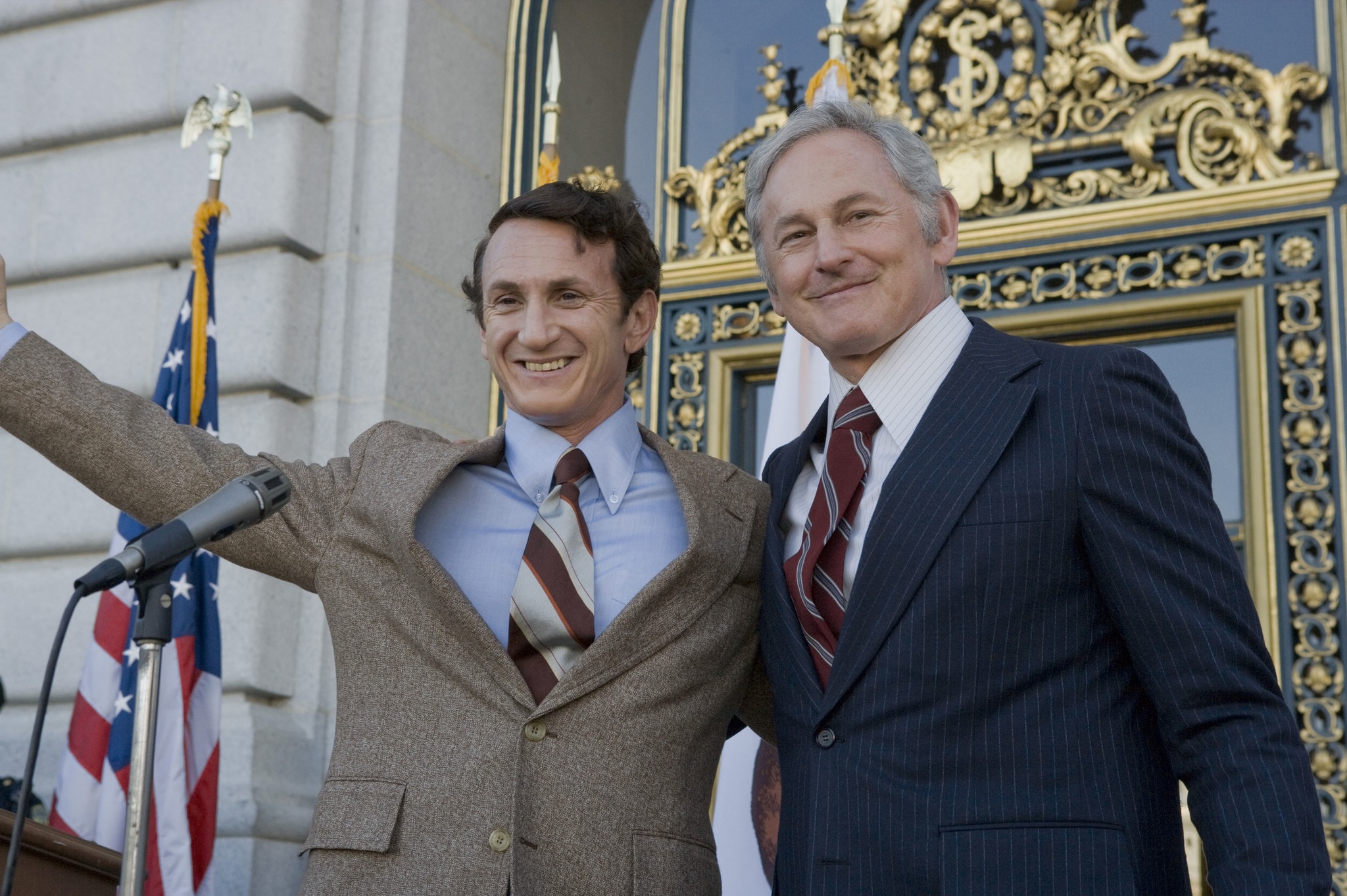 Still of Sean Penn and Victor Garber in Milk (2008)