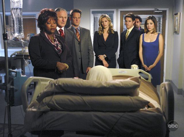 Still of Natasha Henstridge, Victor Garber, Loretta Devine, Jason George, Sam Jaeger, Matt Letscher and Julie Gonzalo in Eli Stone (2008)