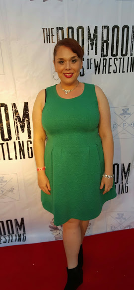 On the red carpet for the premiere of The Boom Boom Girls Of Wrestling.