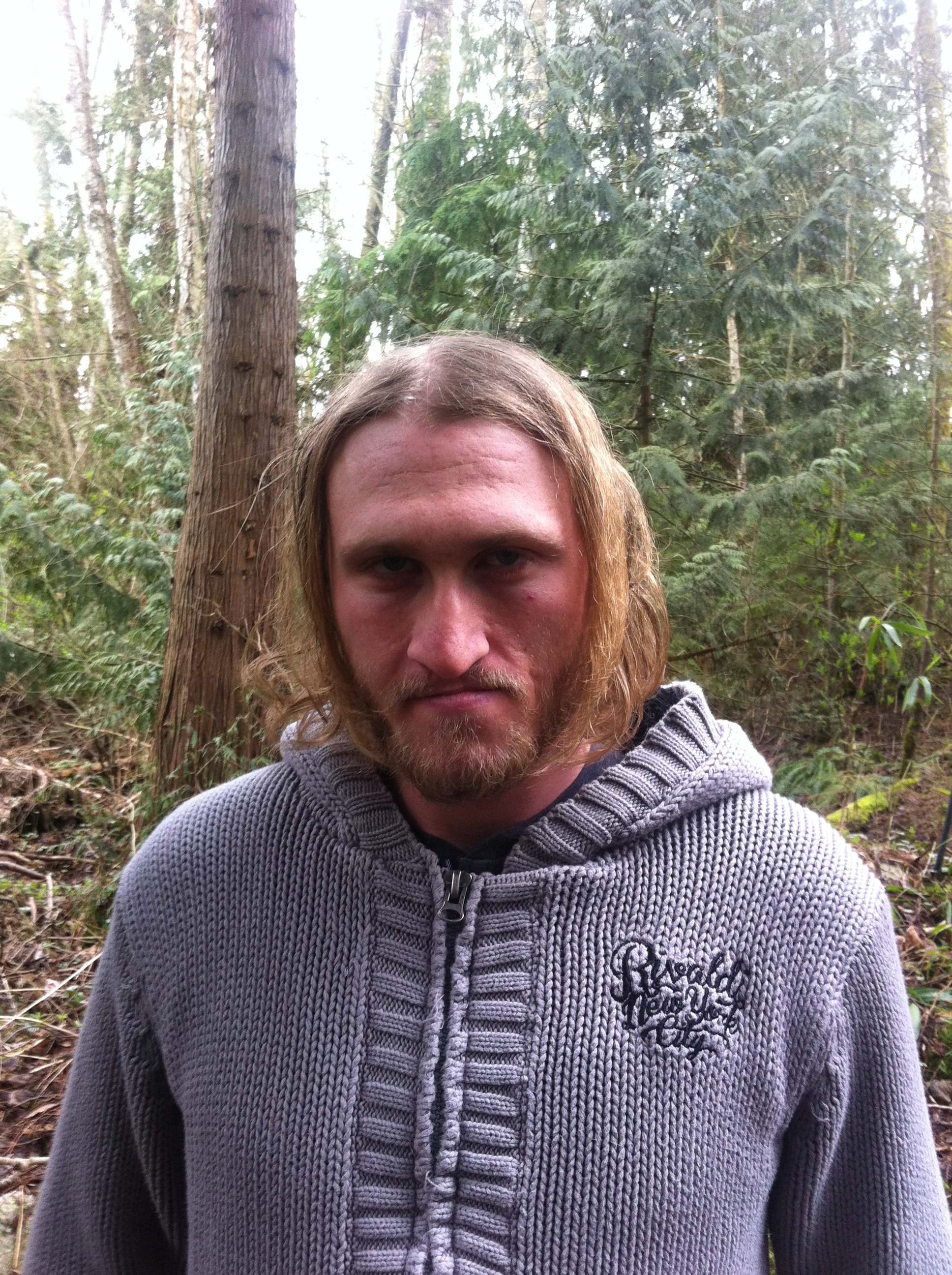 Me in the forests of British Columbia, Canada, pretending to be a viking.