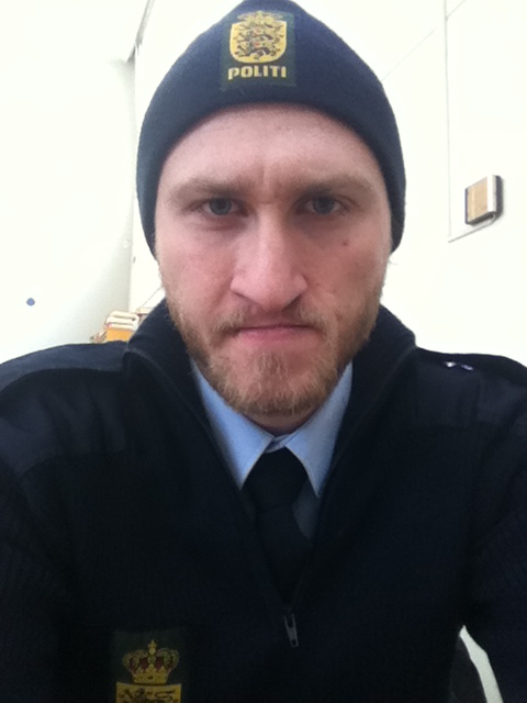 Me as a Danish police officer behind the scenes in the third season of the Swedish/Danish serie 