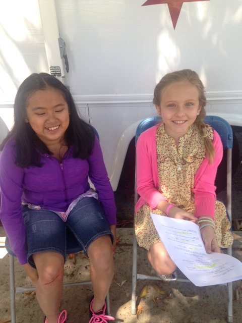 Kaylyn and Julia Rae on the set of Opus of an Angel.