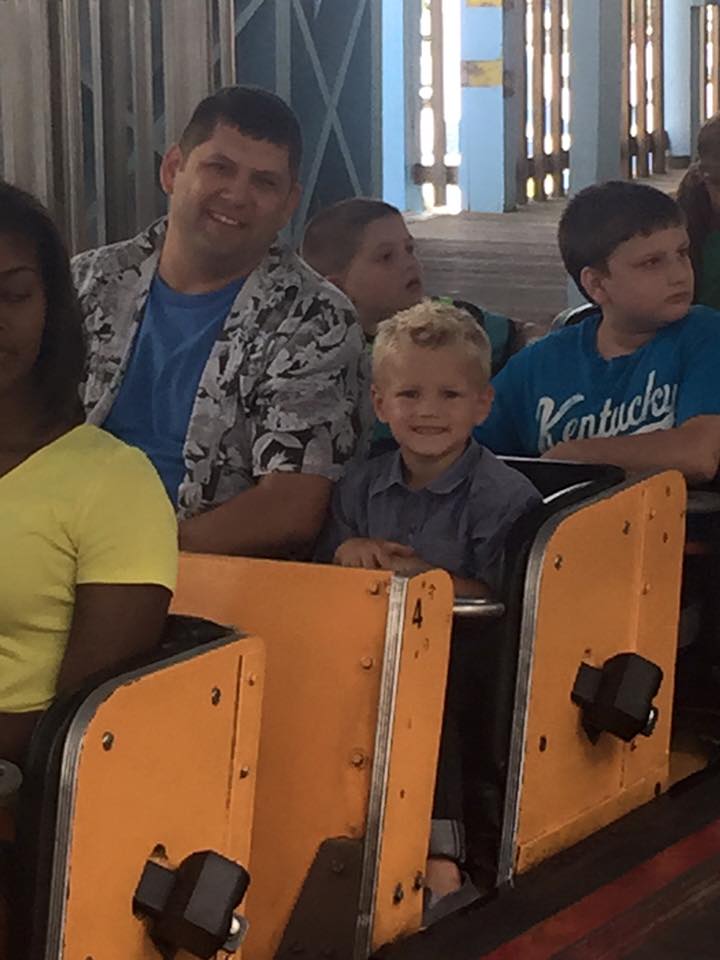 Stills of Actors Kenneth King and Logan Reekers on the set of up coming Commercial for King's Island Amusement Park