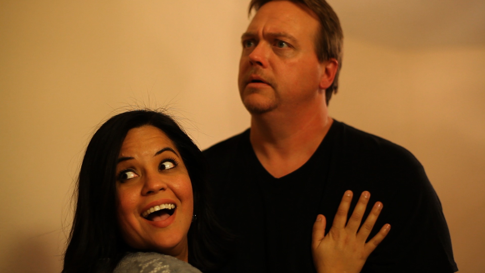 Steven Michael Hall with Susie Cruz from the sitcom 
