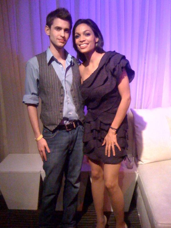 Nick Bolton and Rosario Dawson attend a post Teen Choice Awards gifting suite.