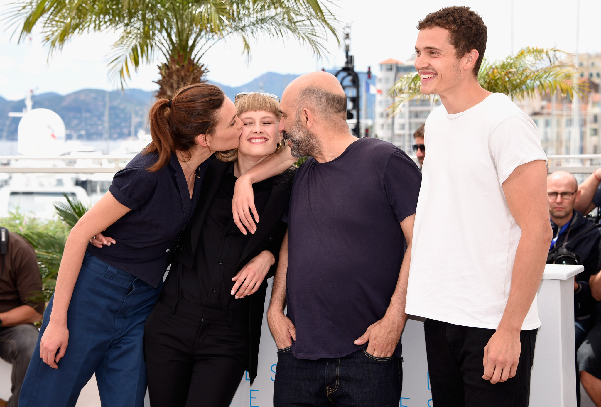 Gaspar Noé, Karl Glusman, Aomi Muyock and Klara Kristin at event of Love (2015)