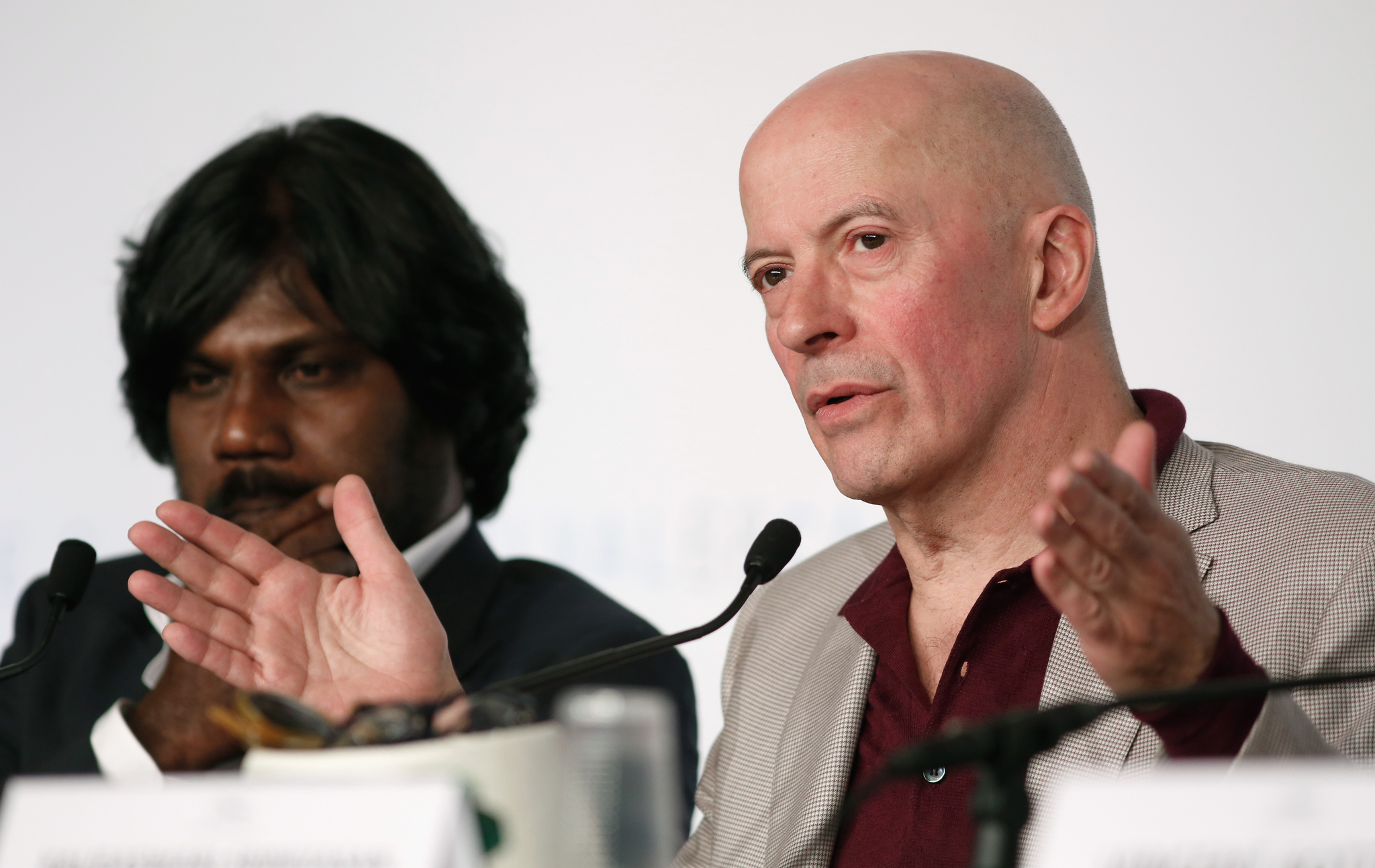 Jacques Audiard and Jesuthasan Antonythasan at event of Dheepan (2015)