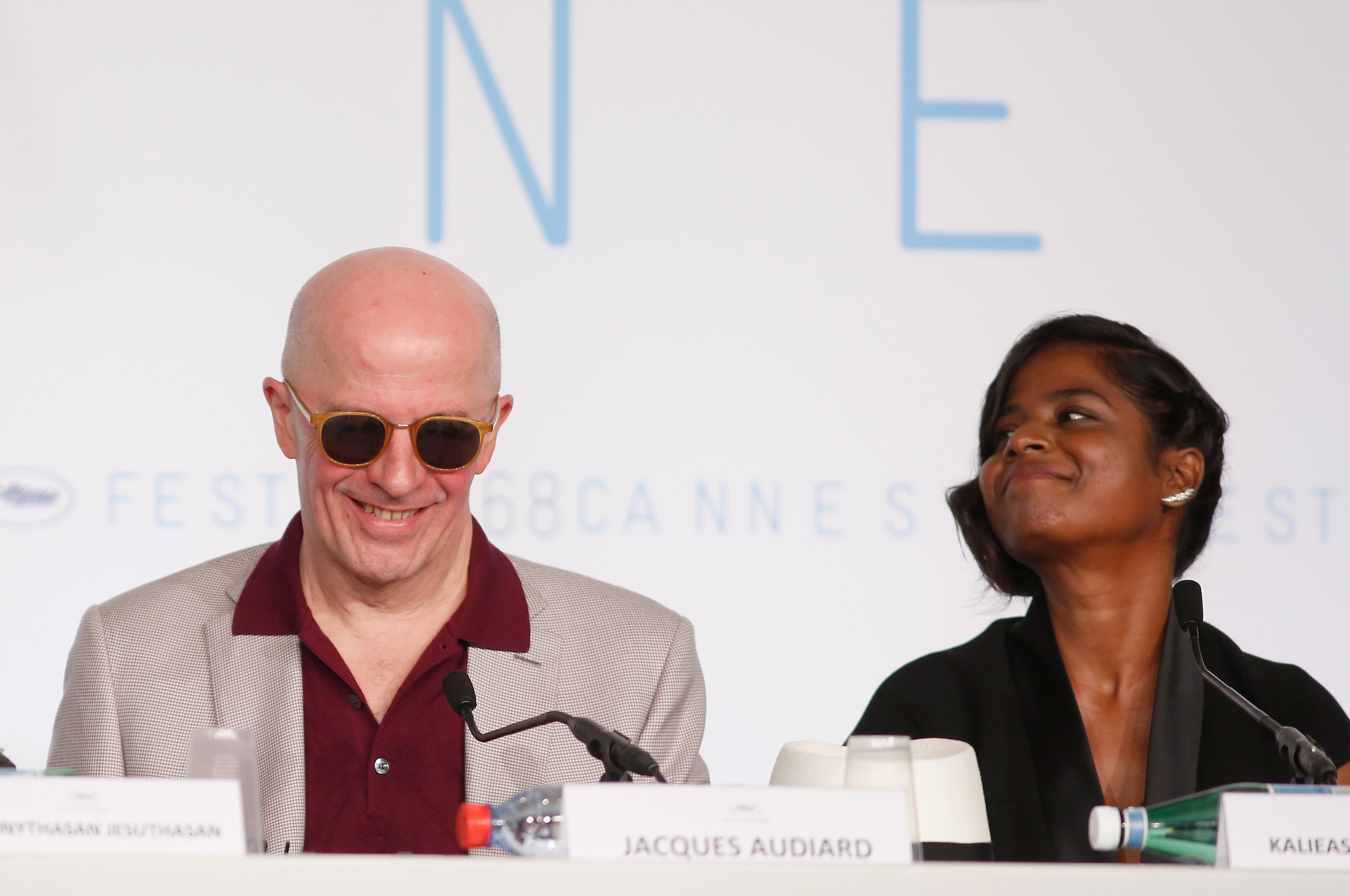 Jacques Audiard and Kalieaswari Srinivasan at event of Dheepan (2015)