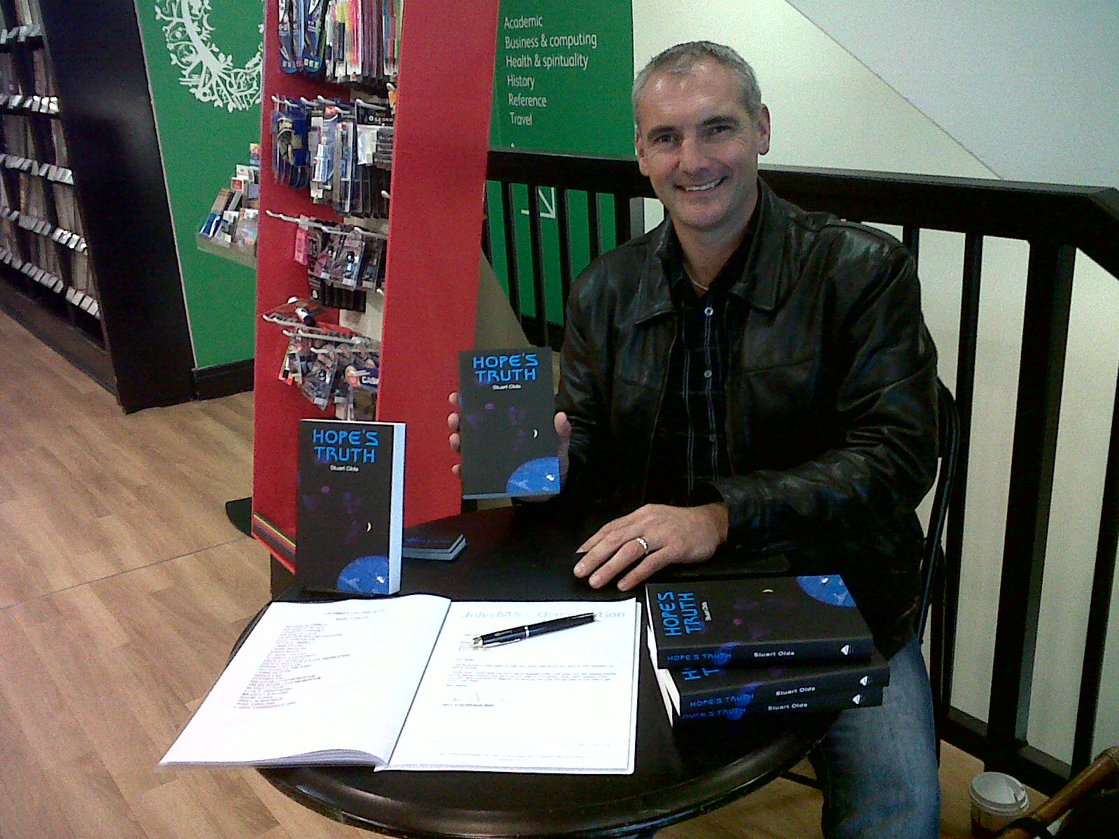 Signing Hopes truth during Waterstones book tour