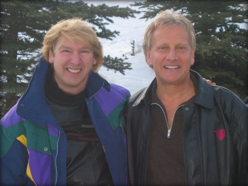 Michael Blakey & Graham Russell (Air Supply) relaxing after a studio session on the slopes at Grahams home in Utah.
